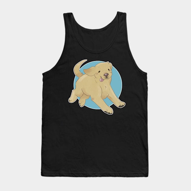 Labrador Retreiver - Yellow Tank Top by Happydog Illustration